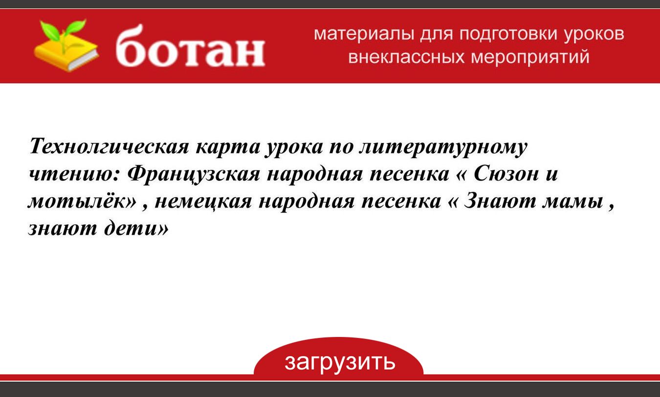 Французская и немецкая народные песенки 2 класс презентация школа россии