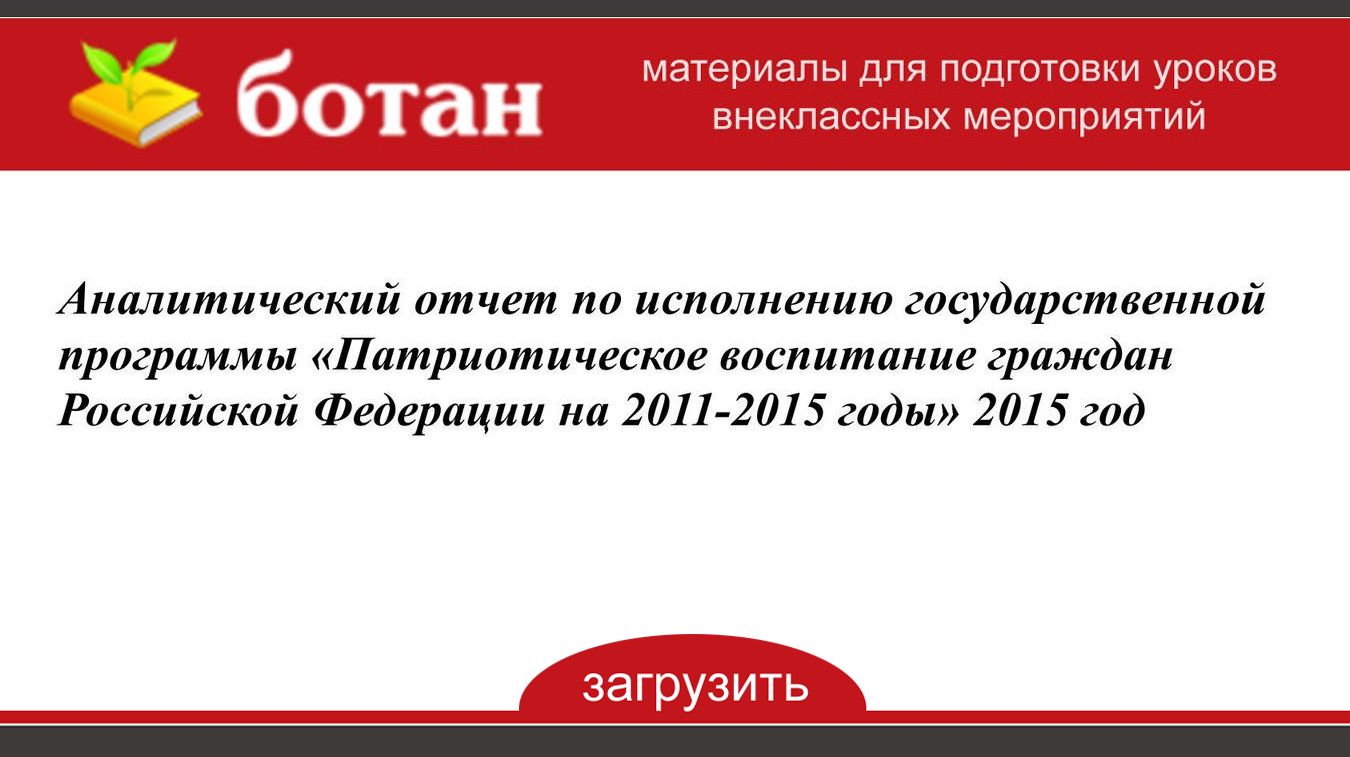 Проект патриотическое воспитание граждан российской федерации