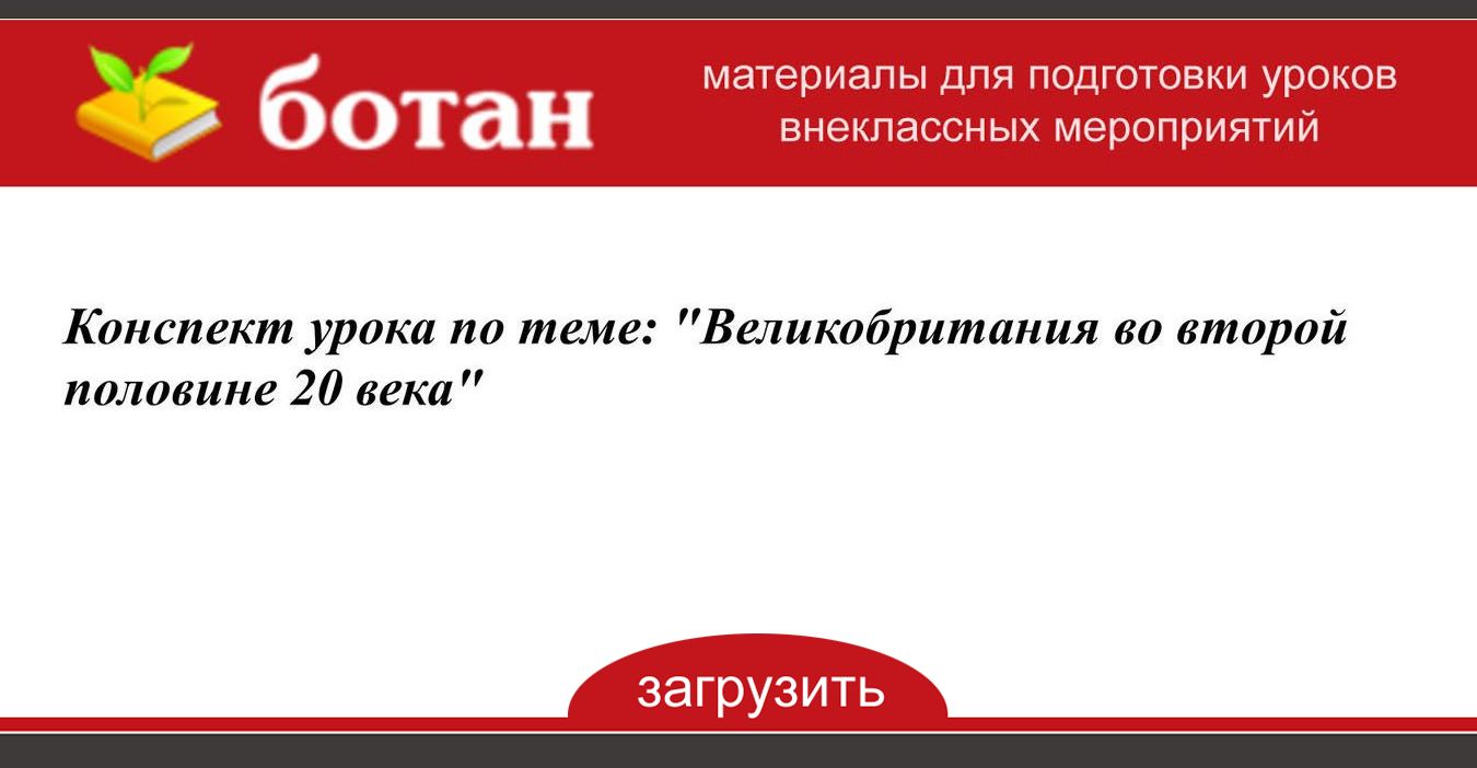 Великобритания во второй половине 20 века презентация