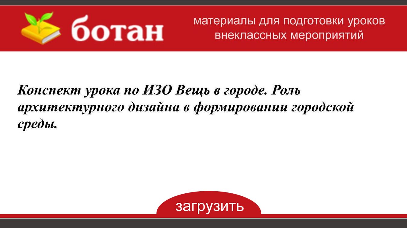 Городской дизайн изо 7 класс презентация