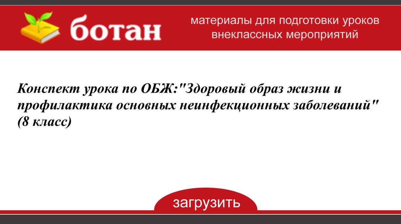 Здоровый образ жизни и профилактика основных неинфекционных заболеваний обж 8 класс презентация