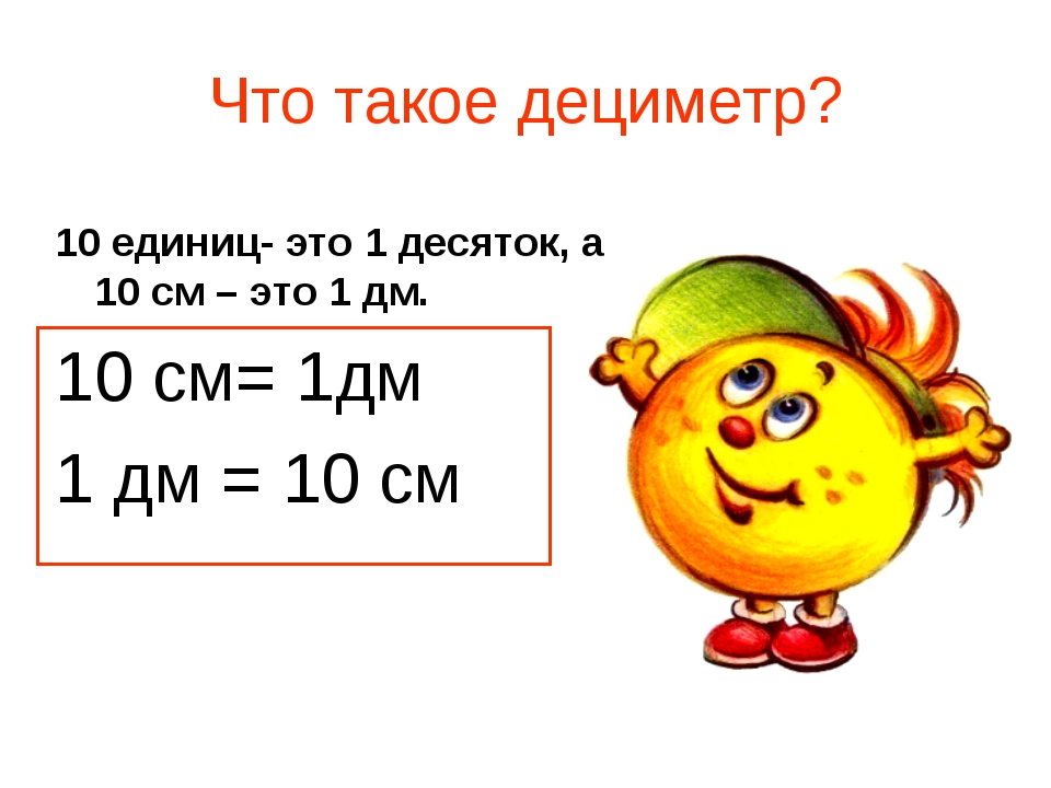Дециметр презентация 1 класс школа россии конспект