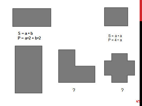 Конспект урока по математике 5 класс: Вычисление площади сложных фигур по формулам