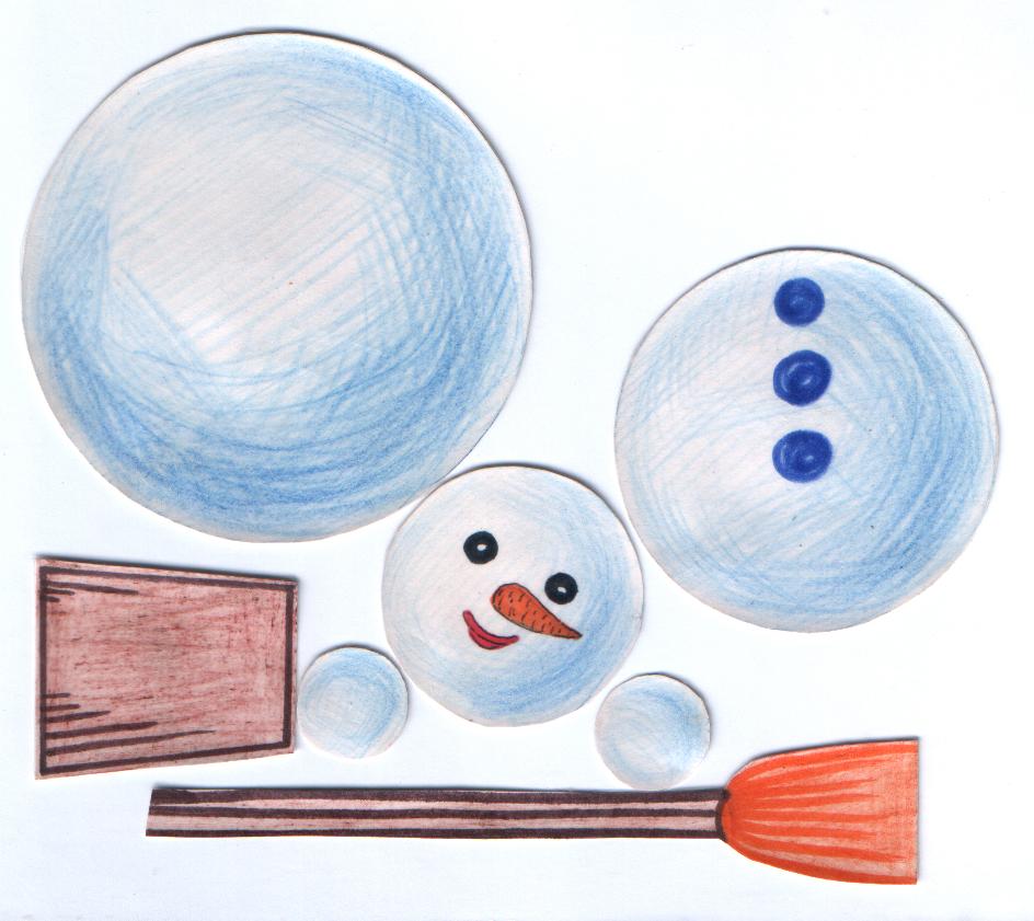 Конспект урока по изобразительному искусству по теме Рисуем снеговика, 1 класс