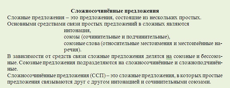 Урок по теме Понятие о сложносочиненном предложении