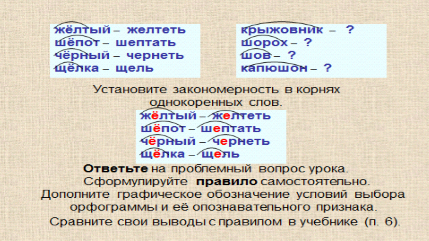 Конспект открытого урока по русскому языку на тему Буквы О и Ё после шипящих в корне (5 класс)