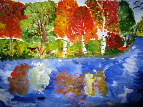 Урок изобразительного искусства по теме «Изображение осеннего леса» 2 класс