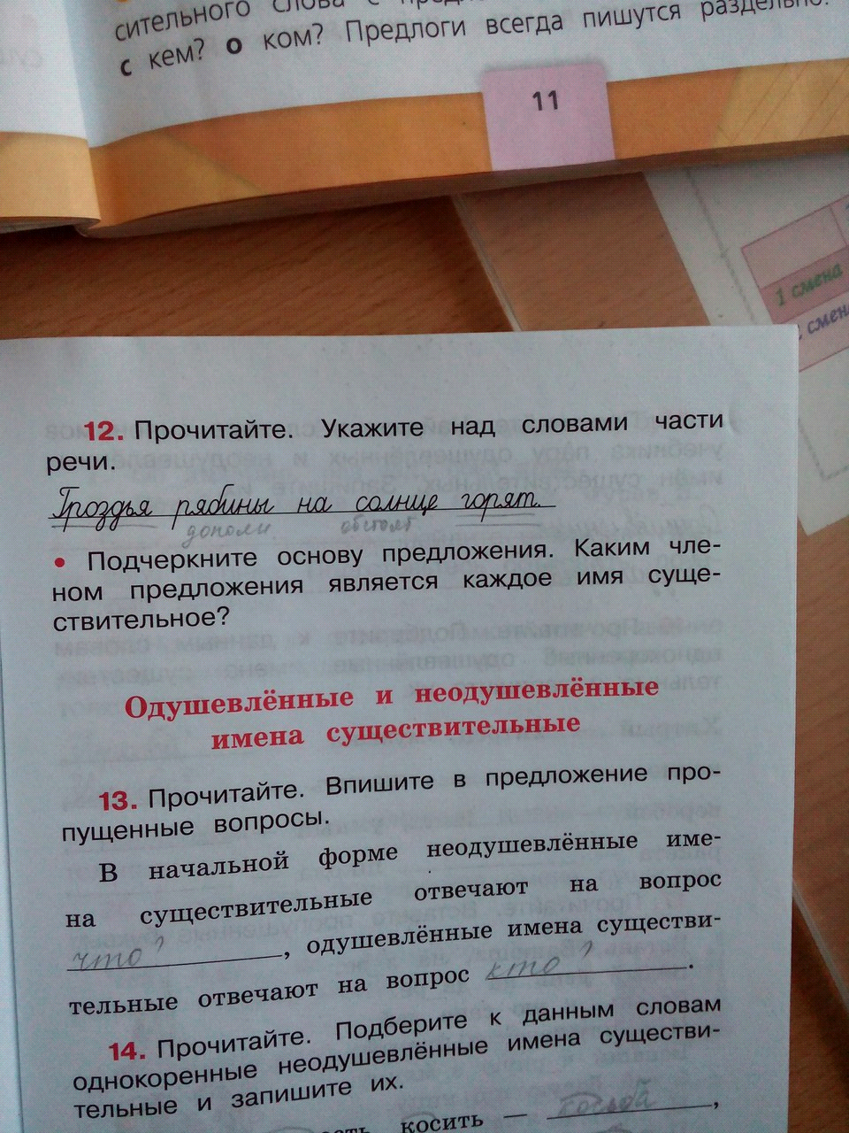 Конспект по русскому языку на тему: Значение употребления имен существительных в речи (3 класс)
