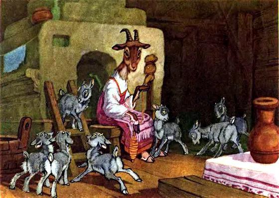 Примерный конспект НОД по ознакомлению с русской народной сказкой Волк и семеро козлят для детей 3-4 лет