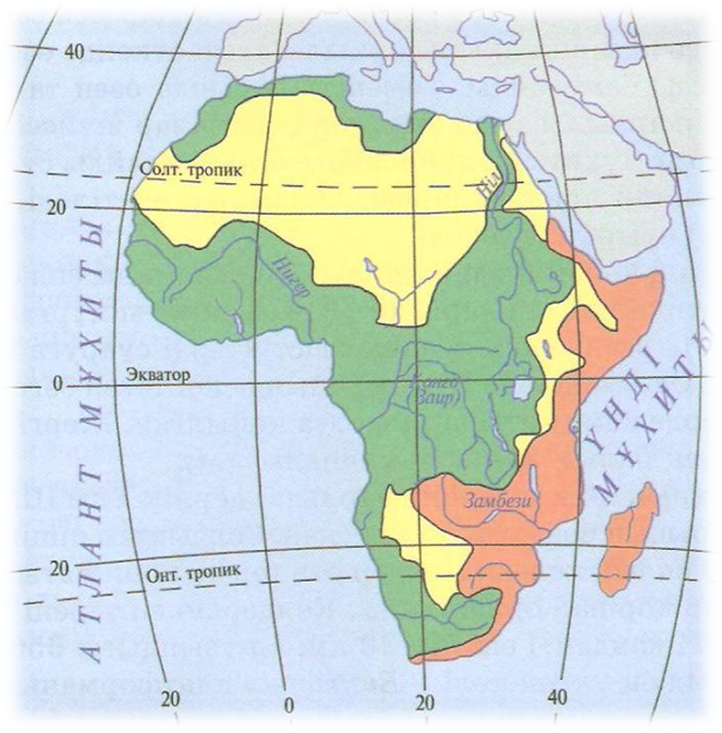 Открытый урок на тему Африканың ішкі суы