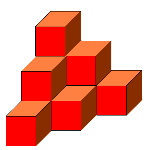 Куб скопировать. Фигуры из кубов. Объемные фигуры из кубиков. Конструирование из кубиков. Пирамида из кубиков.