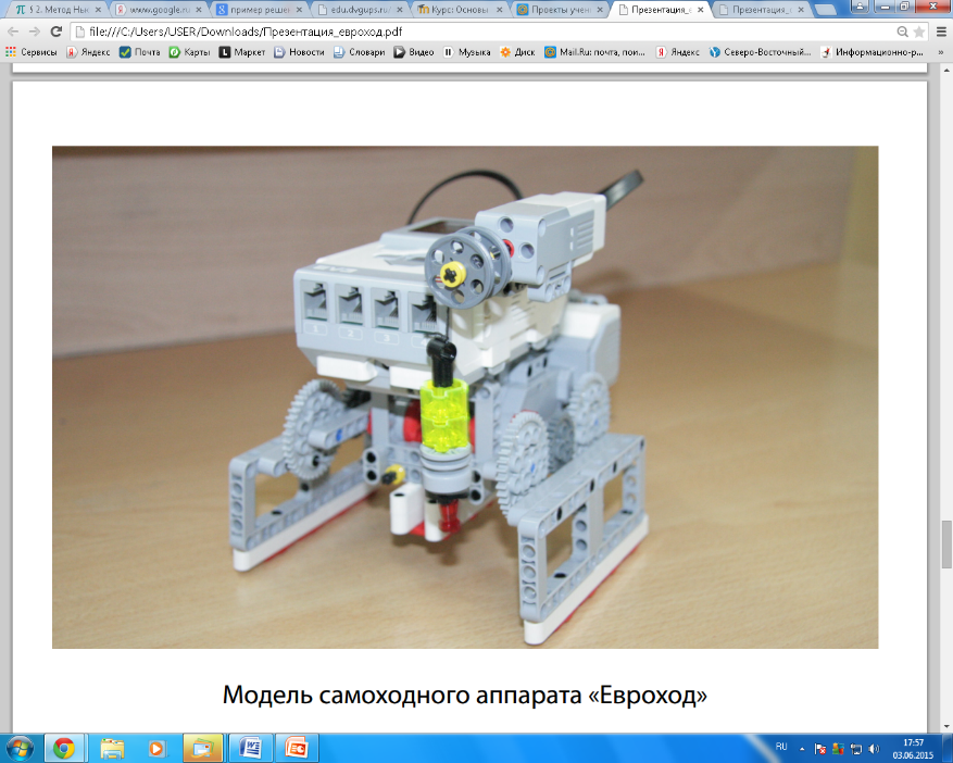 Дипломная работа Организация проектной деятельности по робототехнике