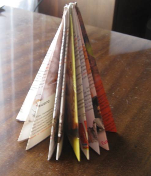 Конспект занятия экологического кружка на тему: «Изготовление новогодней елки из журнала в технике оригами».