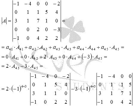 Конспект урока по теме Вычисление определителя матрицы