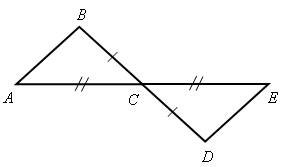 Урок по математике на тему 1 признак равенства треугольников