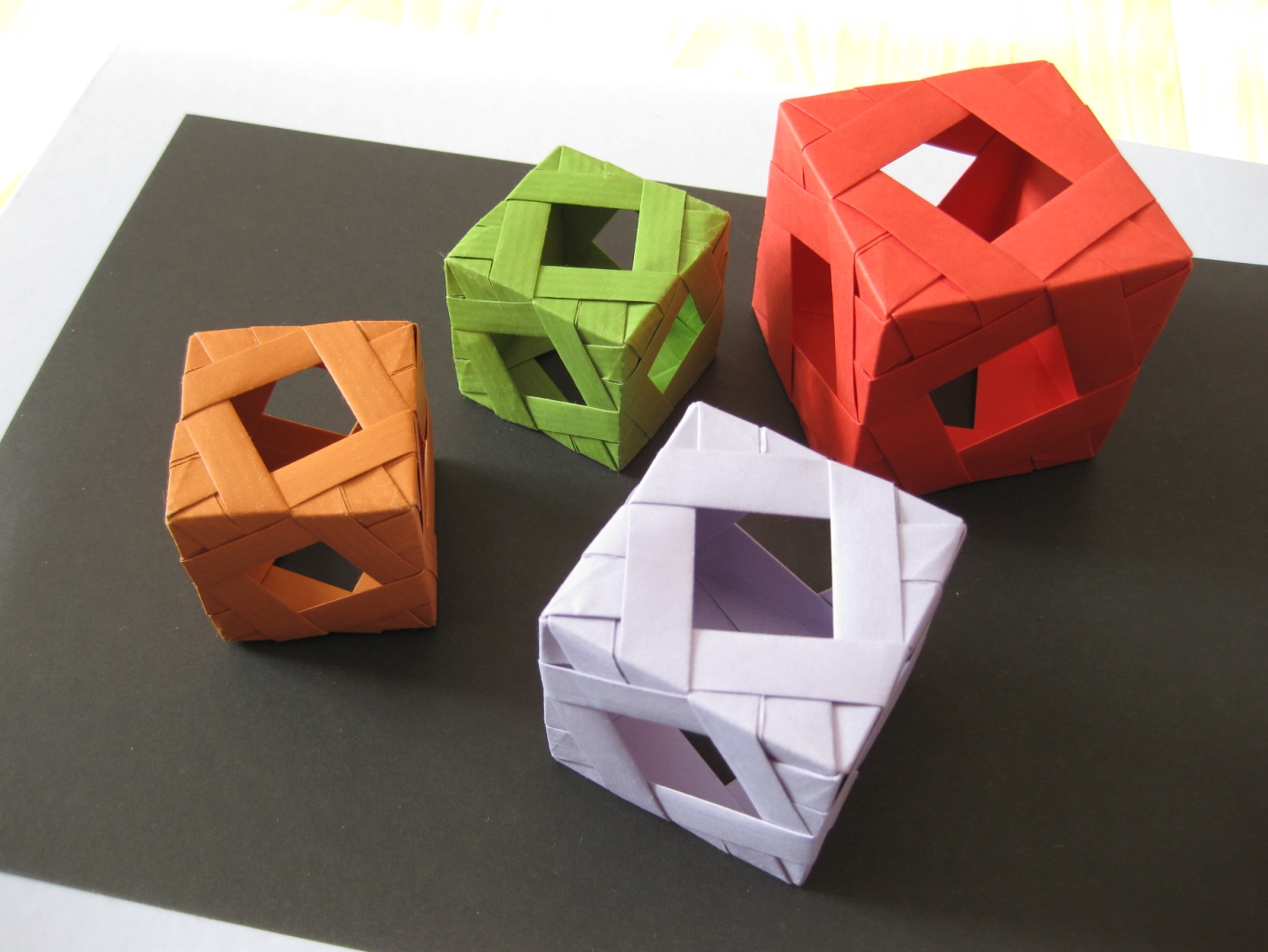 Оригами кубики. Базовая форма дверь