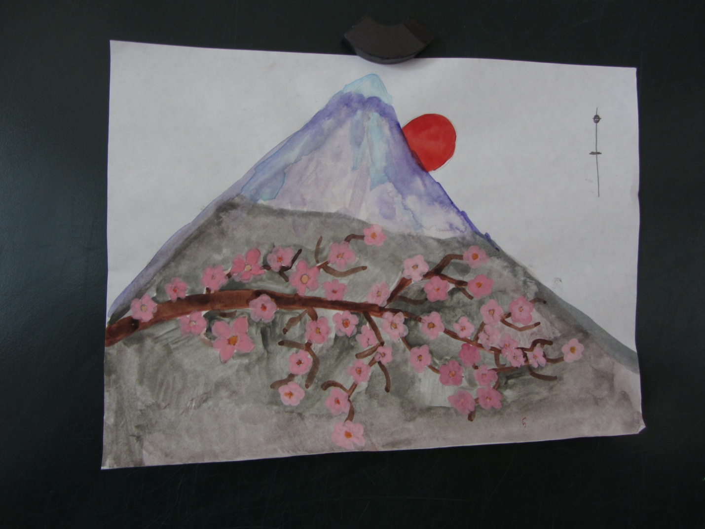 Конспект урока по изобразительному искусству для 4 класса на тему: Япония. Ветка сакуры.
