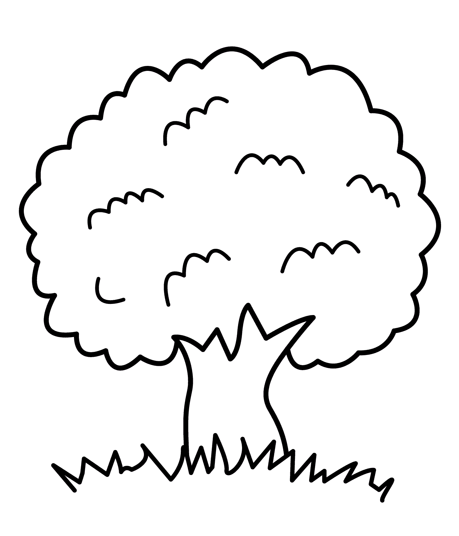 Дерево Рисунок Разукрашка
