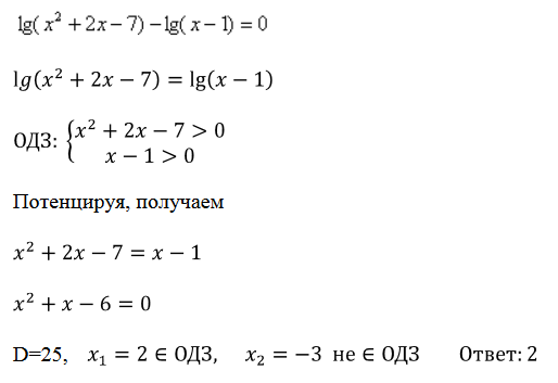 Урок по алгебре Решение логарифмических уравнений(11 класс)