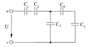 Самостоятельная работа по электротехнике Расчет эквивалентной емкости при смешанном соединении конденсаторов