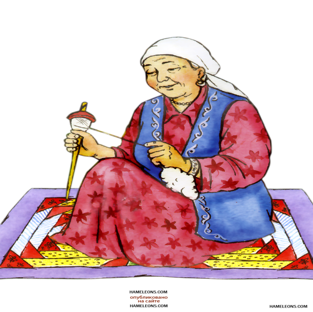 Ана хат. Чон эне небере. Казахская бабушка. Әже мен бала. Бабушка в национальном костюме для детей.