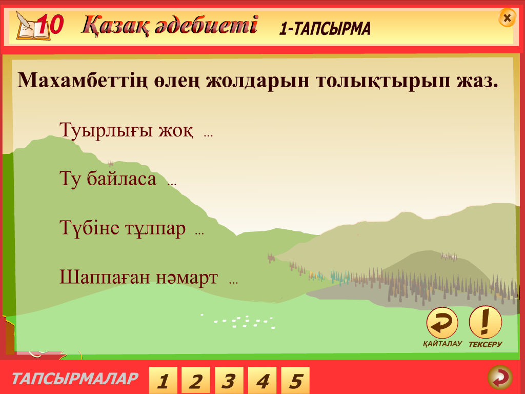 Урок по казахскому языку 10класс