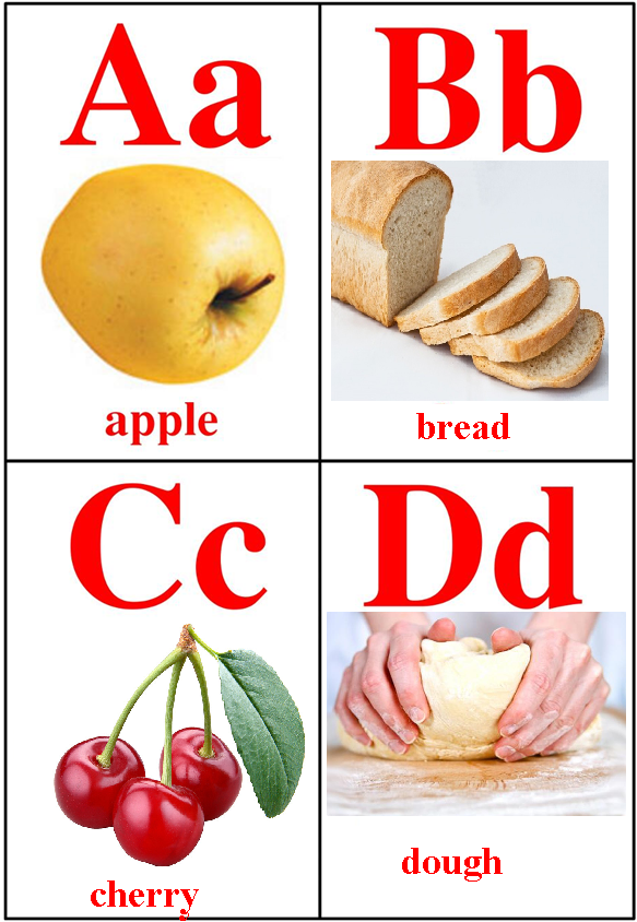 Английский алфавит (продукты питания)