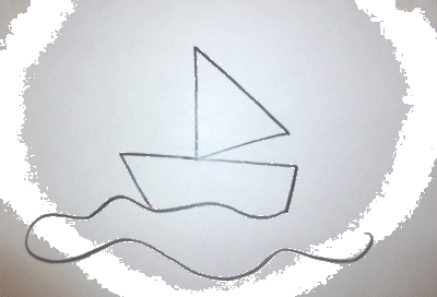 Урок рисования Кораблик на воде