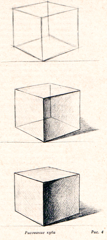 Конспект урока по теме Рисование куба в перспективе