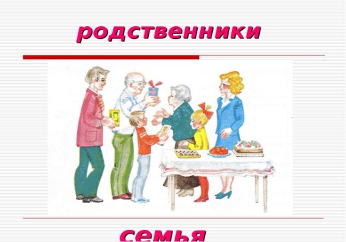 Урок русского языка на тему Мои родственники (1 класс)