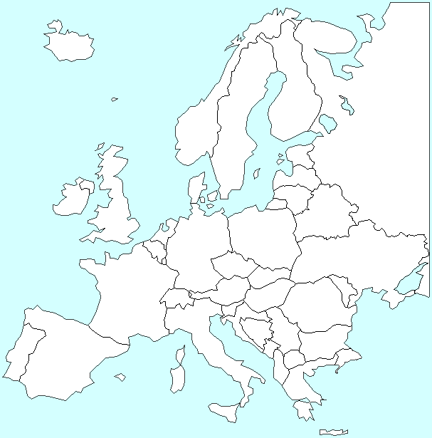 Практическая работа на контурной карте по теме Зарубежная Европа