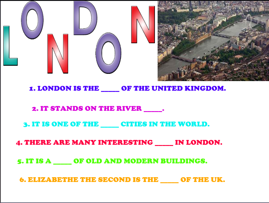 Урок – игра «Что ты знаешь о Лондоне…»