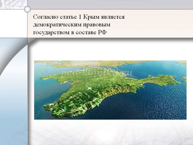 Классный час на тему Конституция Республики Крым(4 класс)