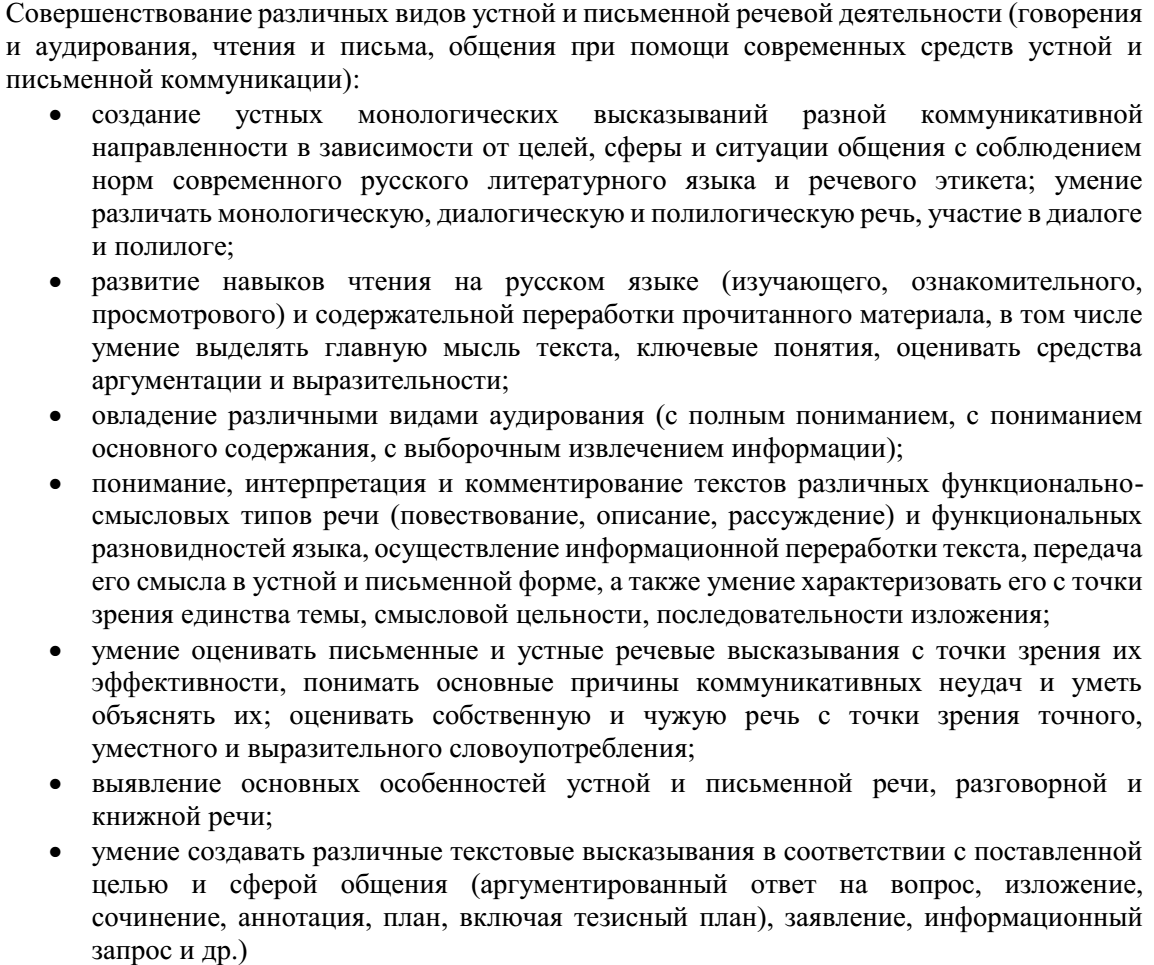 Рабочая программа по русскому языку 5 класс (к учебнику Т.А.Ладыженской)