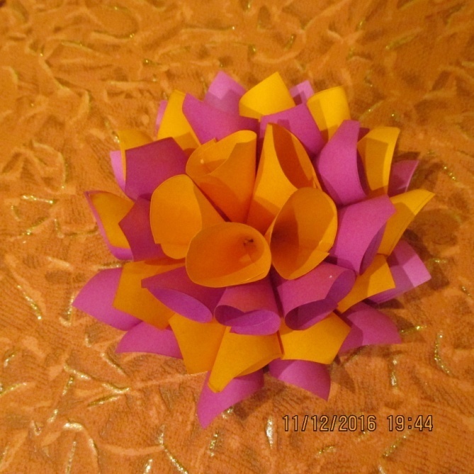 Мастер-класс Объёмный цветок- георгин