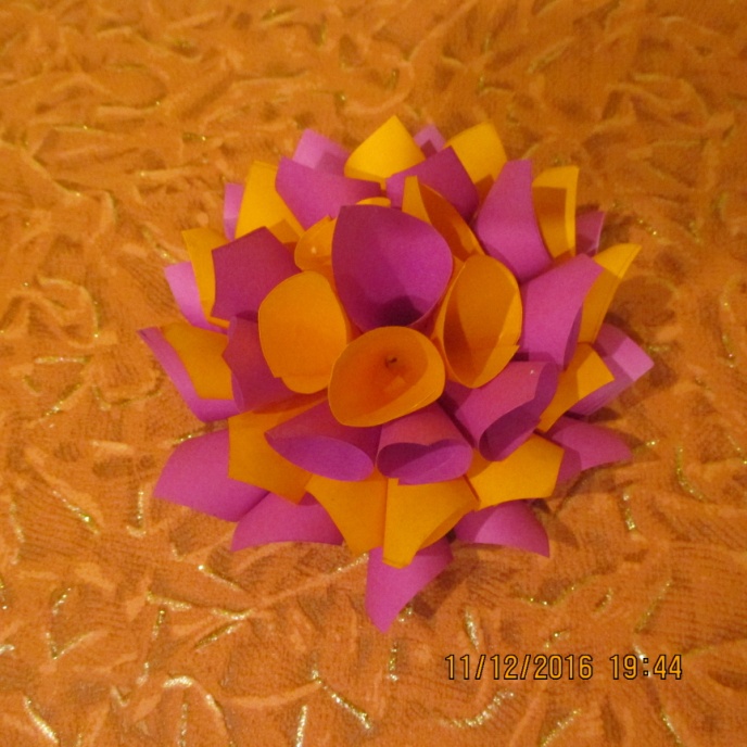 Мастер-класс Объёмный цветок- георгин