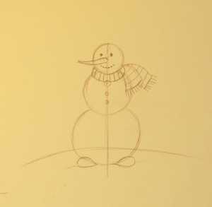 План урока изобразительного искусства Снеговик