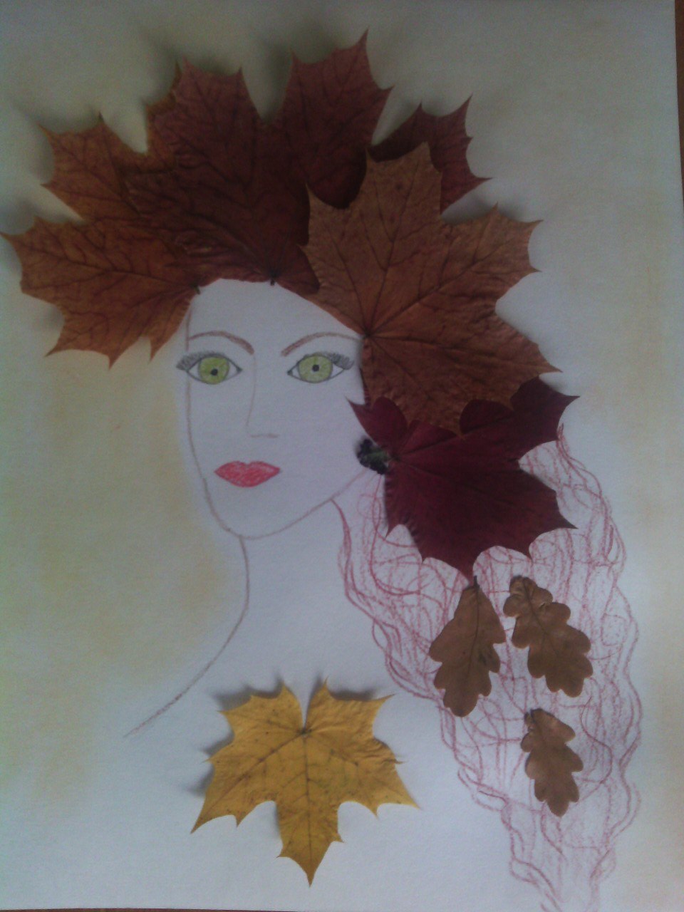 Поделка из природного материала Королева Осень Поповой Риты