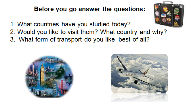 Открытый урок английского языка в 6 классе Travelling around the world