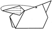Конспект занятия по оригами для старшей группы «Заяц»