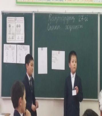 Конспект урока по казахскому языку на тему Сын есім