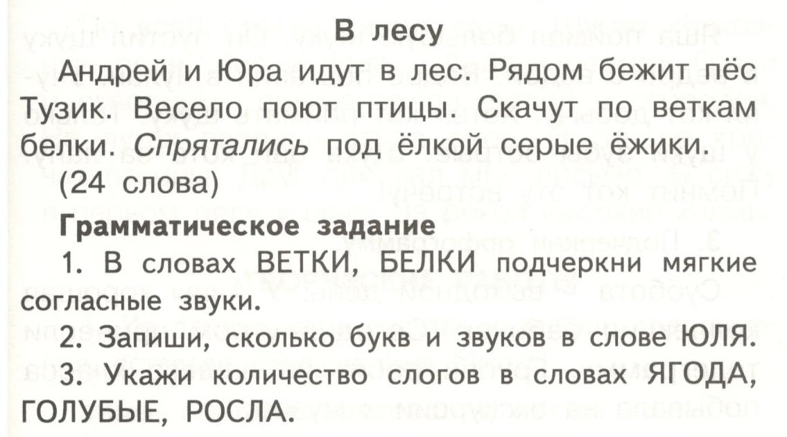 Рабочая программа по русскому языку 2 класс
