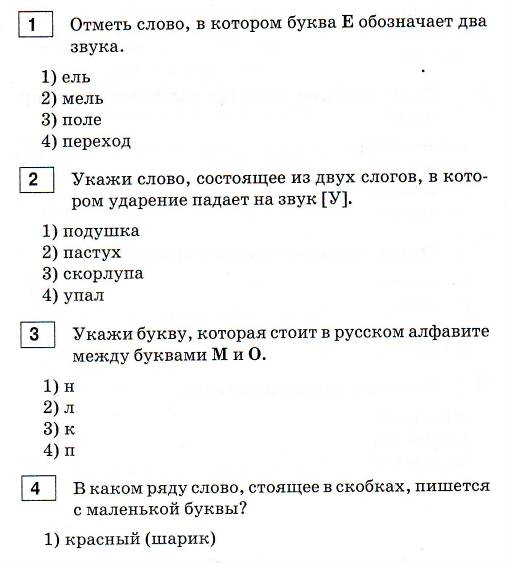 Тесты по русскому языку