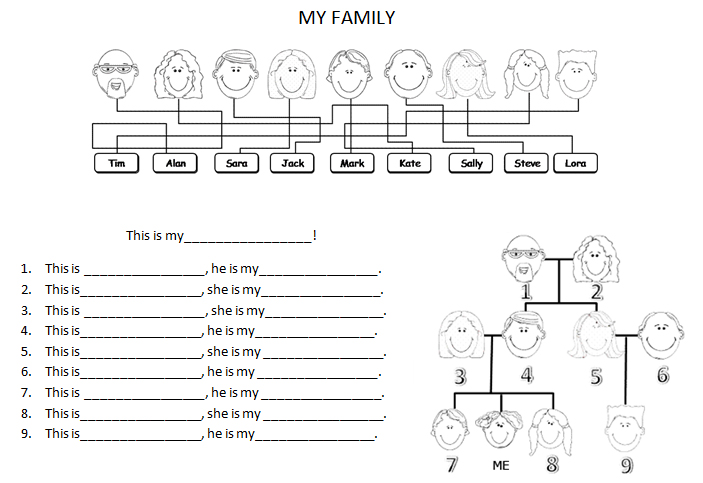 Теоретический материал и упражнения по теме My family/Моя семья