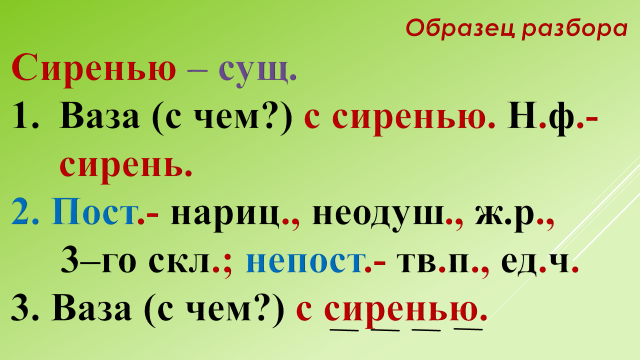 Открытый урок по русскому языку в 6 классе Морфологический разбор имени существительного