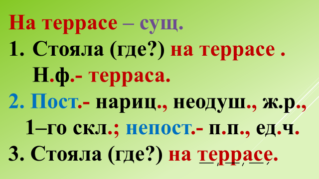 Открытый урок по русскому языку в 6 классе Морфологический разбор имени существительного