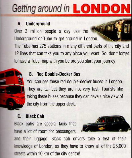 Конспект урока на тему Getting around in London. Виды транспорта в Лондоне Spotlight 6