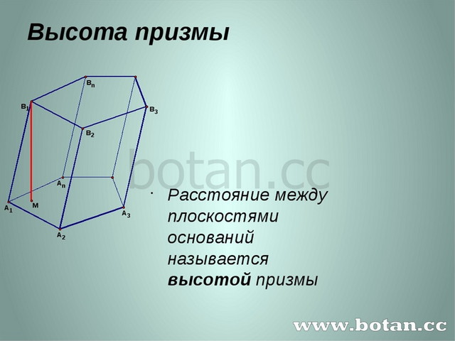 Плоскость основания призмы. Высота Призмы. Расстояние между плоскостями оснований Призмы называется. Расстояние между плоскостями Призмы. Высота Призмы расстояние между плоскостями оснований.