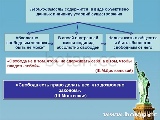 План свобода и необходимость в человеческой деятельности