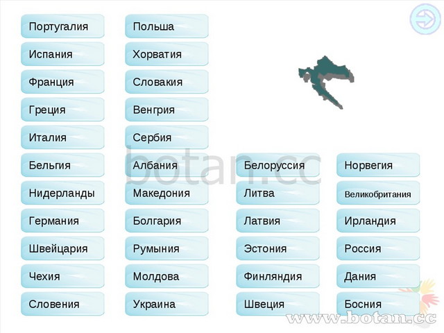Презентация по географии 10 класс. Интерактивная карта